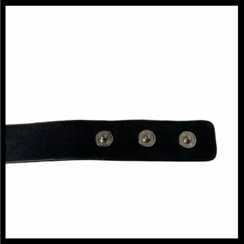 Leather Choker w Metal Buckle Punk Emo Goth Grunge Witchy Vamp Festival Hardware